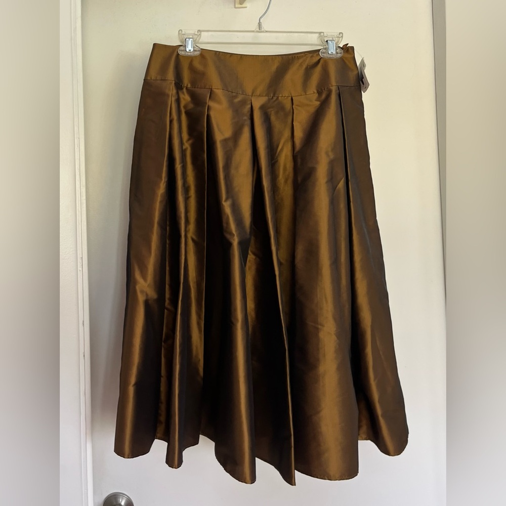 Talbots Shimmering Brown A-Line Skirt